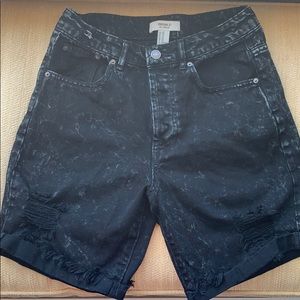 Forever 21 Distressed Black Shorts